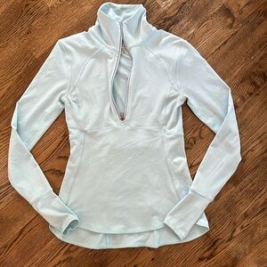 Calia Quarter Zip Front Blue Long Sleeve Top Pullover Shirt sweatshirt Size xs